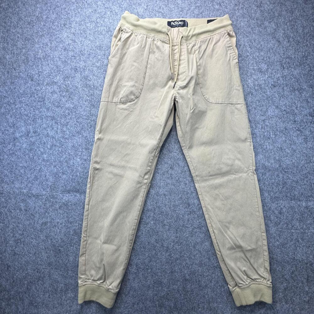 Mossimo Jogger Pants Mens 32 Beige Stretch Elastic Waist Cuffed Pockets Casual